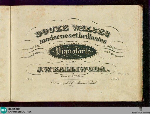 Douze walses modernes et brillantes : pour le pianoforte; oe. 12