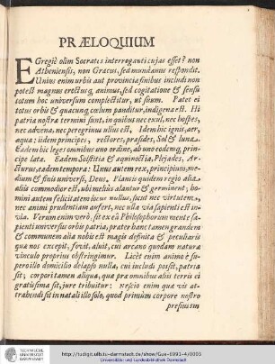 PRAELOQUIUM