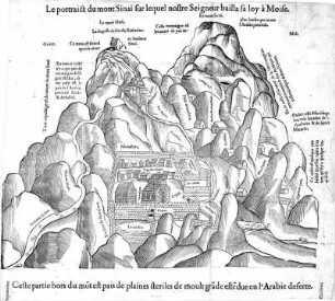 Le portraict du mont Sinai sur lequel nostre Seigneur bailla sa loy à Moise