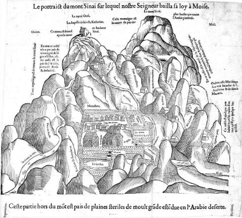 Le portraict du mont Sinai sur lequel nostre Seigneur bailla sa loy à Moise