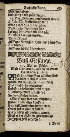 Buß-Gesänge.