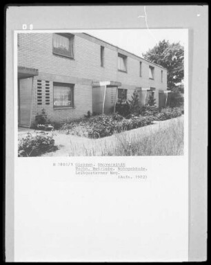 Justus-Liebig-Universität, Technische Betriebe, Wohngebäude