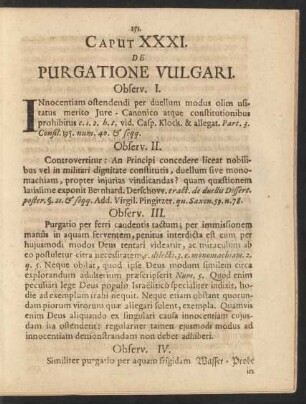 Caput XXXI. De Purgatione Vulgari.