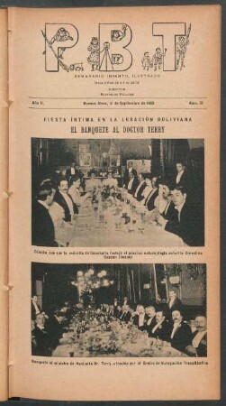 El banquete al Doctor Terry : Fiesta íntima en la legación boliviana