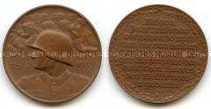 Medaille auf die Wiedereinführung der allgemeinen Wehrpflicht, in Originalschachtel