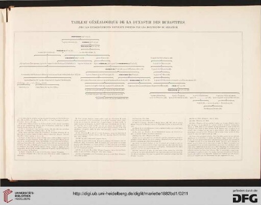 Tableau Généalogique de la Dynastie des Bubastites