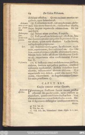 Caput XXV. Causae remotae tertiae Curatio.