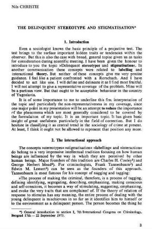 3-15b, The delinquent stereotype and stigmatisation