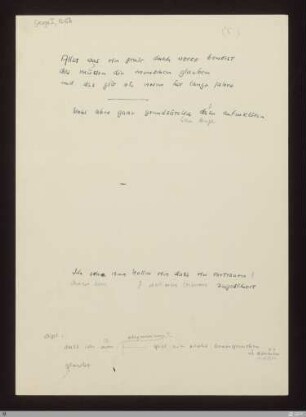 5) Alles was ein genie durch werke beweist : [NLB, S. 101/102-103] / Niederschrift von Berthold Schenk von Stauffenberg