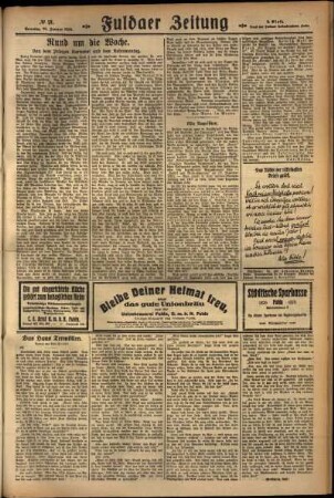 Zweite Ausgabe vom Sonntag, den 22. Januar 1928.