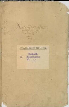 Rechnung der Renten und Gefälle des Grundes Burbach für das Jahr 1679