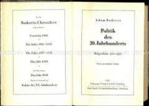Weltgeschichte 1901-1936