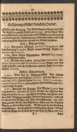 Erklärung etlicher dunckeln Oerter.