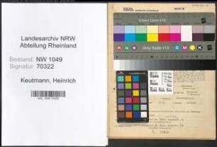 Entnazifizierung Heinrich Keutmann , geb. 06.09.1883 (Glasmacher)