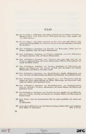 Glas (Nr. 412-449)