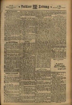 Zweite Ausgabe vom Mittwoch, den 27. September 1911.