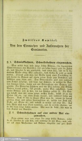 Zwölftes Kapitel. Von dem Einmachen und Aufbewahren der Gemüsarten