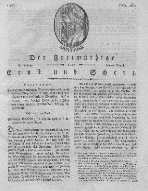 Nro. 167, Donnerstag den 21. August 1806