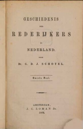Geschiedenis der rederijkers in Nederland, 2