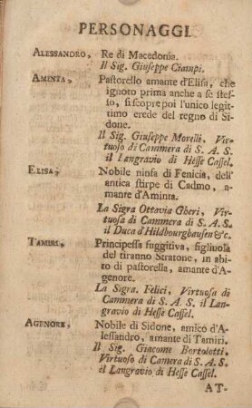 Personaggi [= Personen, ital., dt.]