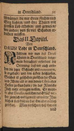 Das II. Capitel. Von Drusi Todt in Deutschland.