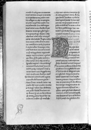 S. Gregorii moralium in Job quinta pars / Moralium Gregorii — Initial D, Folio fol. 119 v