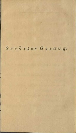 Sechster Gesang.
