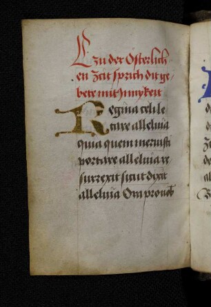 Hymnus 'Regina coeli, laetare alleluia', lat. und dt.