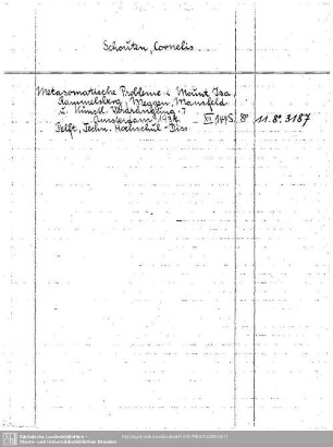 Schouten, Cornelius