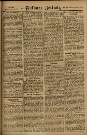 Zweite Ausgabe vom Samstag, den 23. Oktober 1920.