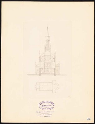 Kirche: Grundriss, Schnitt