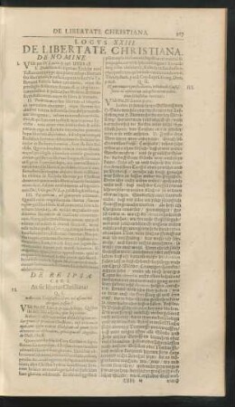 Locus XXIII. De Libertate Christiana.