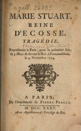 Marie Stuart, reine d'Écosse : Tragédie