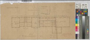 Empfangsgebäude [Bahnhof] Rhede, Blatt 8: jetziger Zustand des Erdgeschosses, Grundriß, M. 1:100