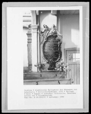 Epitaphien des Ehepaars von Scheitwitz — Epitaph