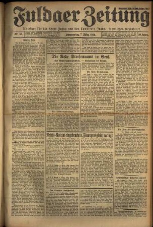 Ausgabe vom Donnerstag, den 07. März 1929.