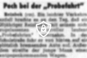 Pech bei der "Probefahrt"