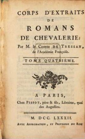 Corps D'Extraits De Romans De Chevalerie, 4