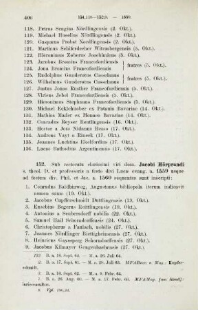 406-414, Matrikel 152, 1-70 (1559/60) und 153, 1-112 (1560)