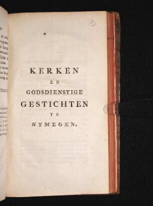 Kerken En Godsdienstige Gestichten Te Nymegen