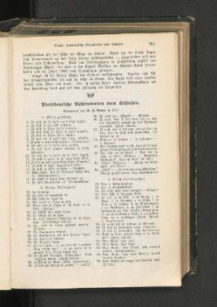 Plattdeutsche Redensarten vom Schlafen.