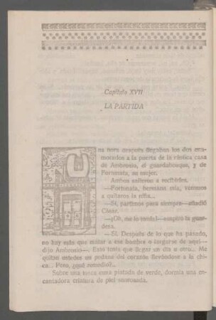 Capítulo XVII - La partida