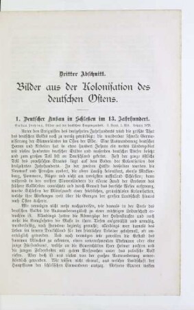 Dritter Abschnitt. Bilder aus der Kolonisation des deutschen Ostens