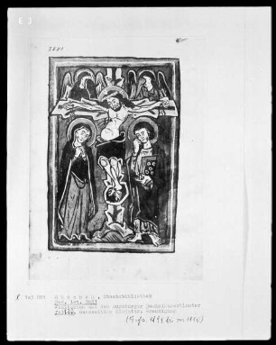 Psalterium aus dem Augsburger Dominikanerkloster — Kreuzigung Christi, Folio 122recto