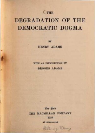 The degradation of the democratic dogma