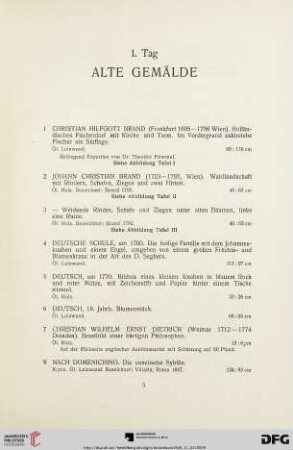 Alte Gemälde (Nr. 1-32)