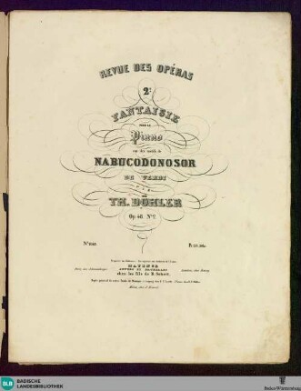 Revue des opéras : 2e. fantaisie pour le piano sur des motifs de Nabucodonosor de Verdi; op. 48. No. 2