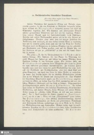 19. Verschwindendes bäuerliches Brauchtum