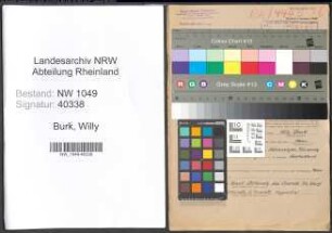 Entnazifizierung Willy Burk , geb. 17.09.1902 (Betriebsleiter)
