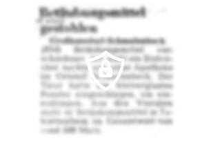Betäubungsmittel gestohlen